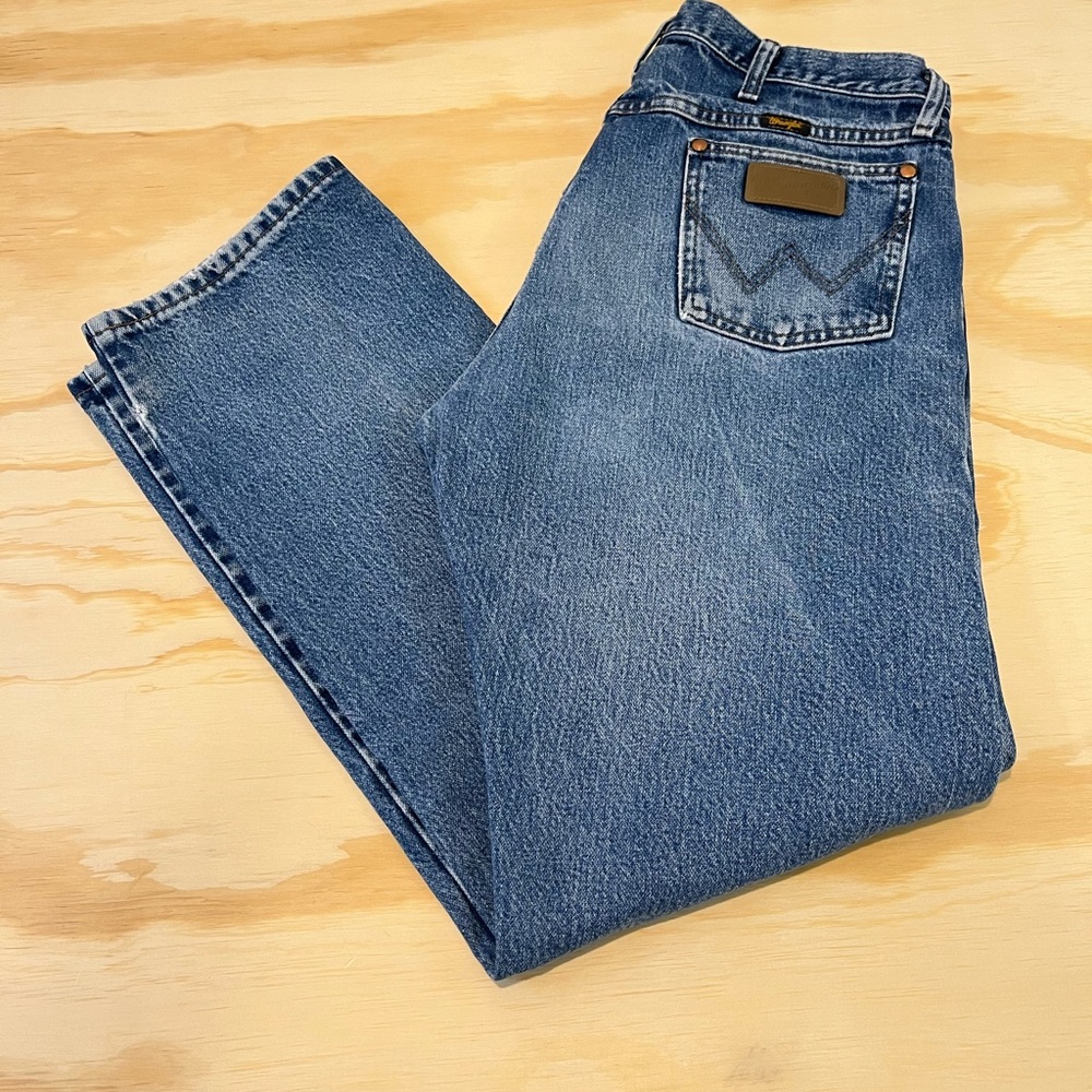 Vintage Wrangler Jeans 13MWZGK 35x32 100% Cotton  Mens Pants